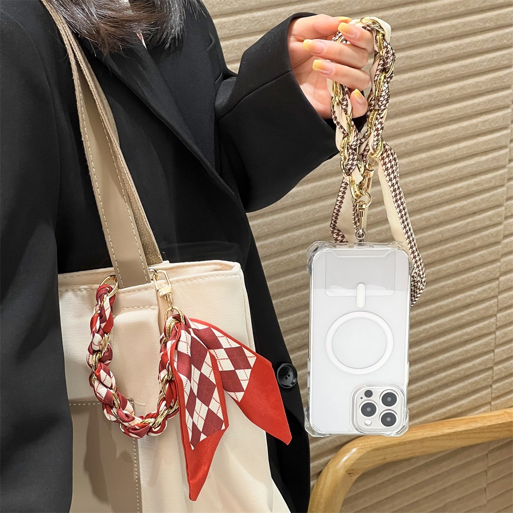 Phone Accessories Chain - Dragonne courte universelle en soie pour