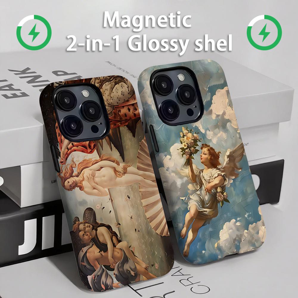 Magnetic Phone Case - Coque de téléphone avec peintures artistiques