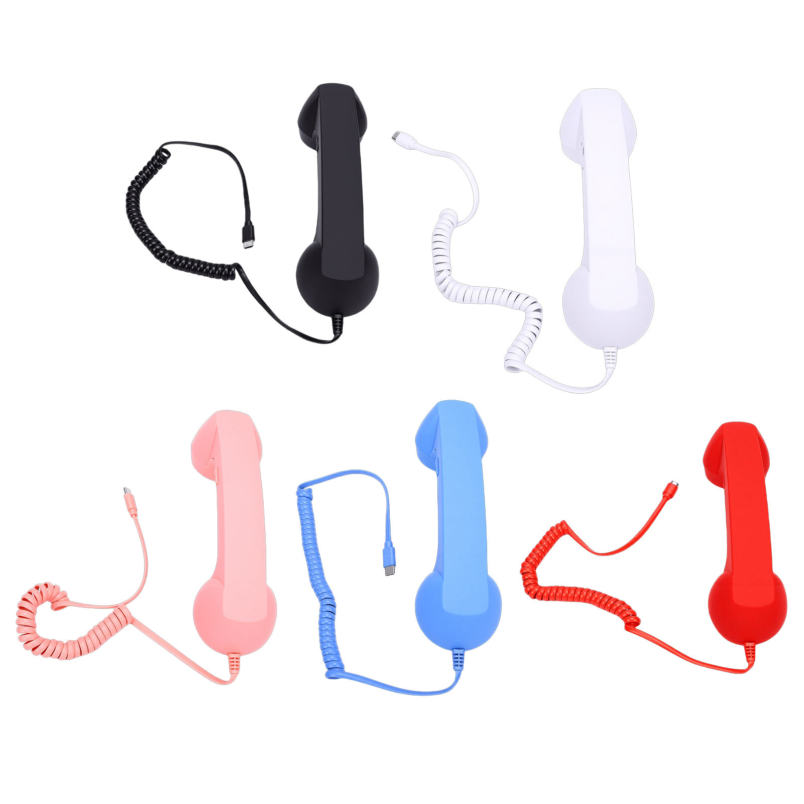 Retro Handset Phone - Combiné téléphonique rétro filaire USB-C avec