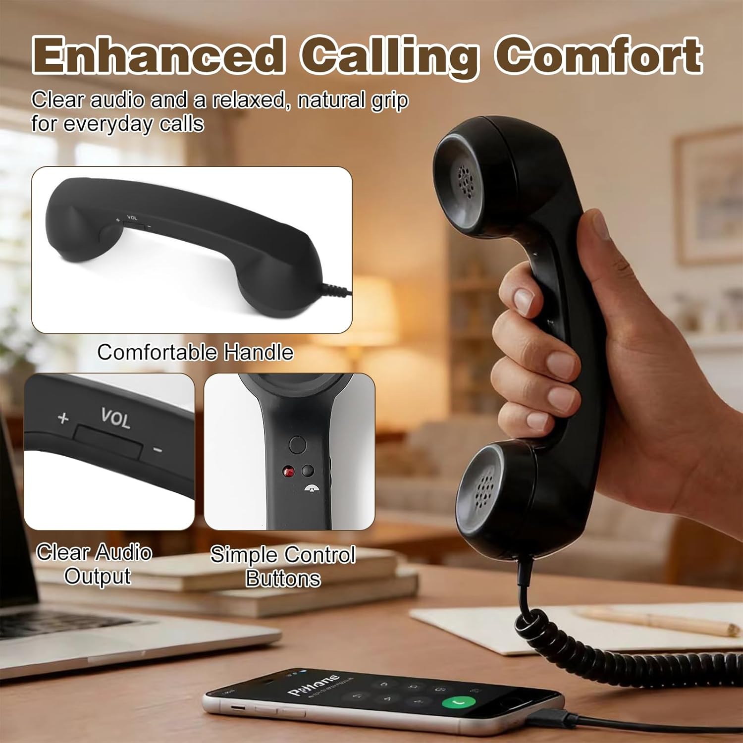 Combiné téléphonique rétro pou - Retro Handset Phone avis et prix