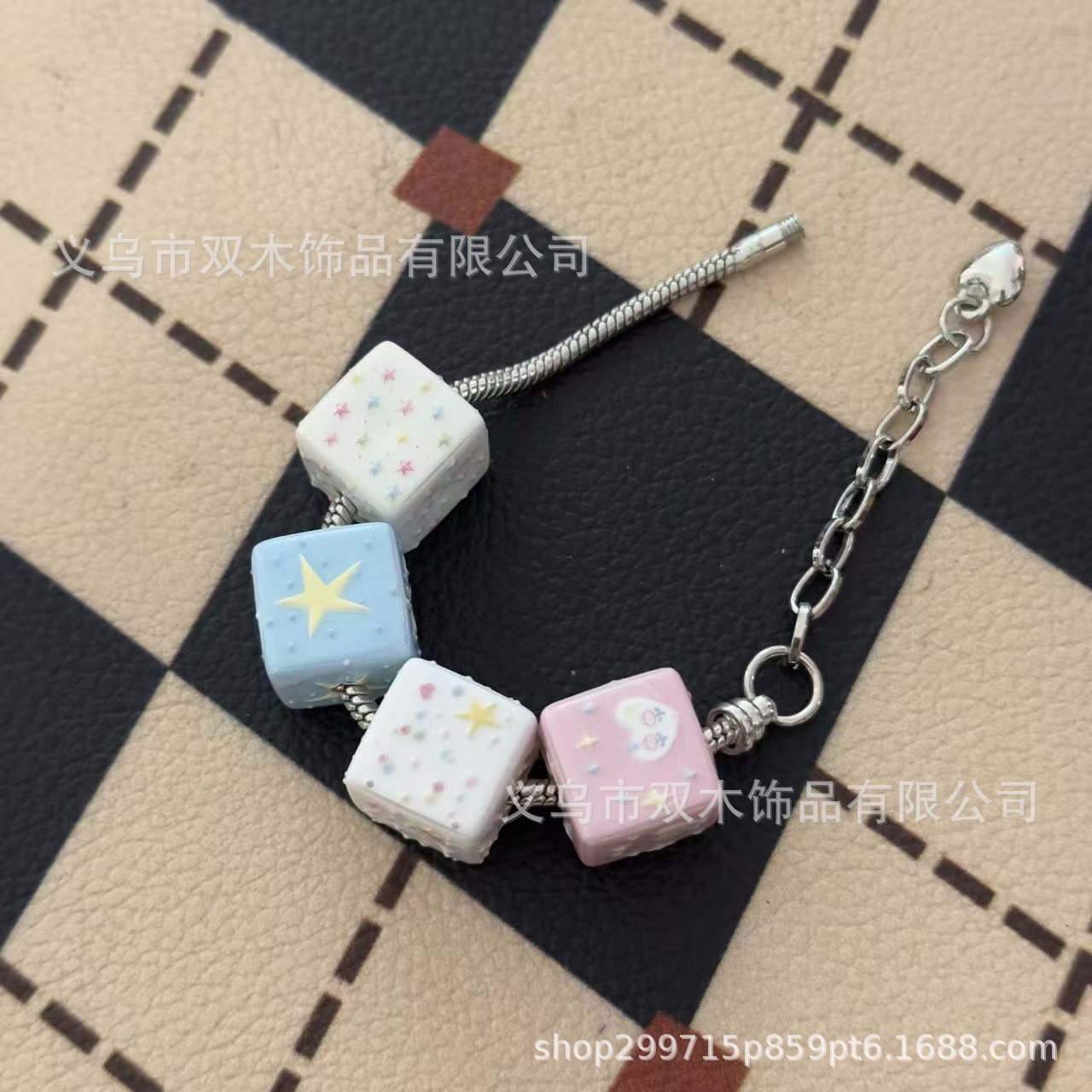 10 perles carrées imprimées en - Phone Accessories Chain avis et prix