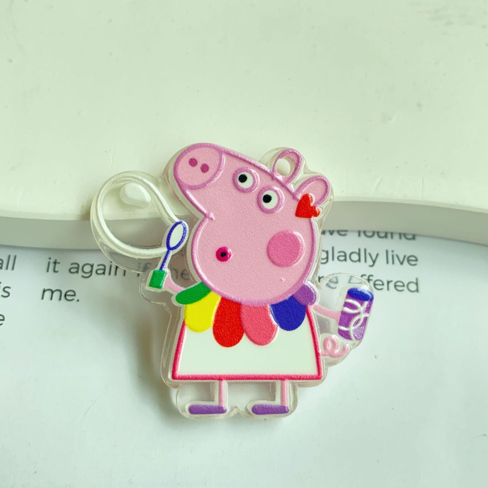 Pendentif Peppa Pig en relief  - Phone Accessories Chain avis et prix